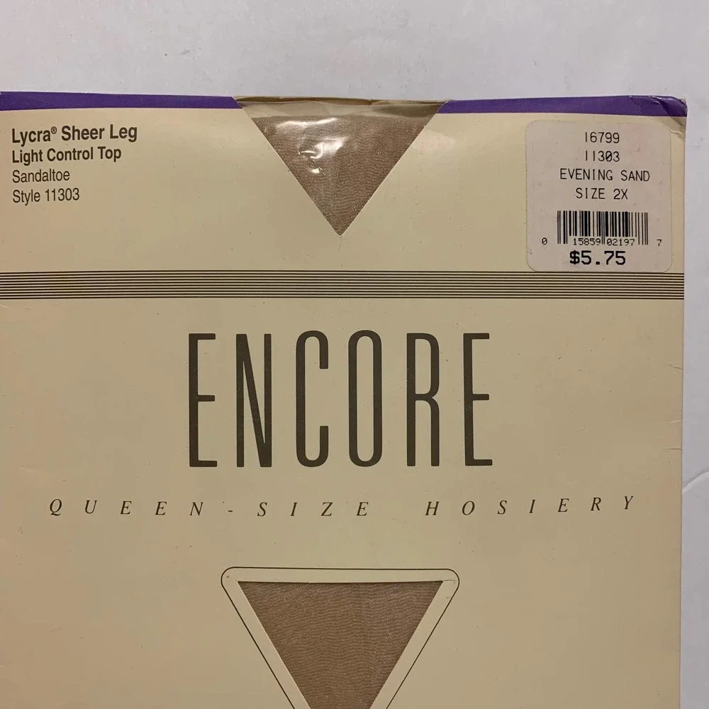 Vintage Nordstrom‎ Encore Pantyhose Style #11303 Size 2X NIB